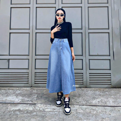 JINISO - Highwaist Rok Basic Jeans Panjang 989 SEVENTY