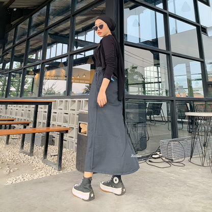 JINISO - Highwaist Rok Slit Jeans Panjang 995 SEVENTY