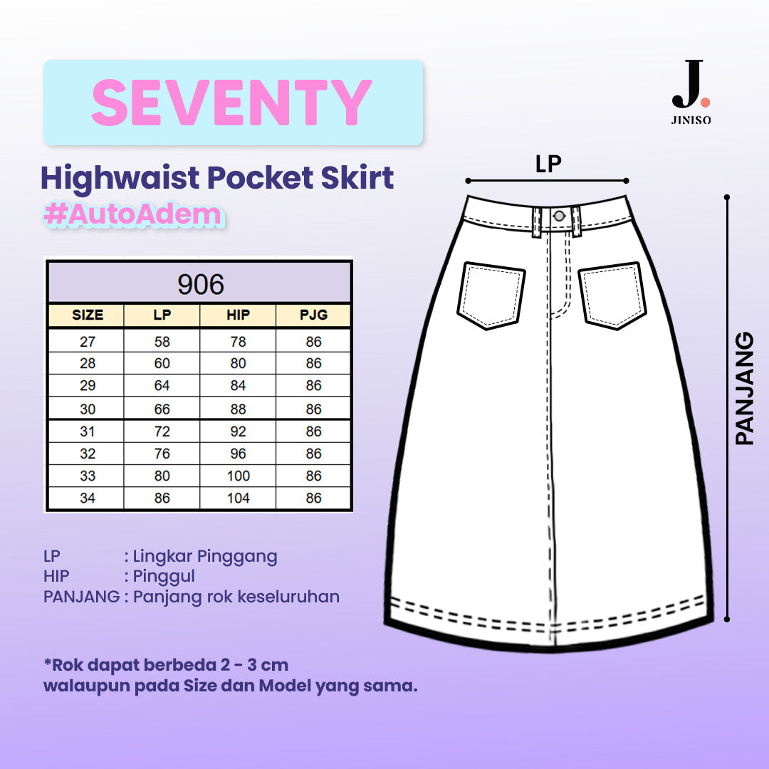 JINISO - Highwaist Rok Mermaid Jeans Panjang 906 SEVENTY