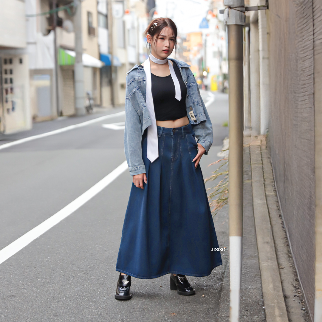JINISO - Highwaist Rok Ashley Jeans Panjang 908 SEVENTY