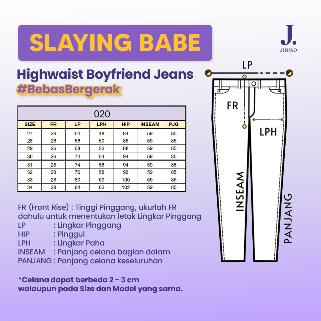 JINISO - HW Boyfriend Jeans 020 Black Acid SLAYING BABE