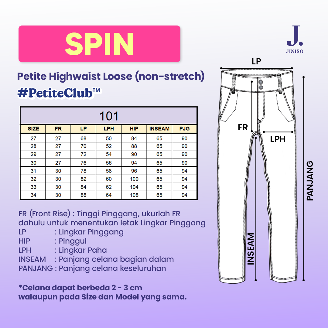JINISO - Petite Straight Highwaist Jeans 101 SPIN