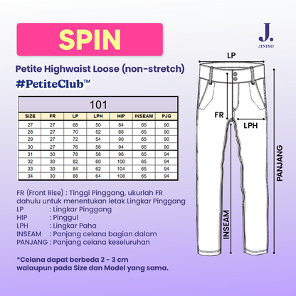 JINISO - Petite Straight Highwaist Jeans 101 SPIN