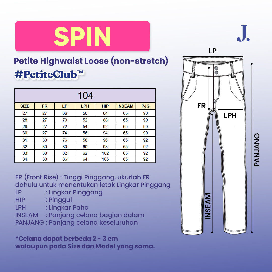 JINISO - Petite Straight Highwaist Jeans 104 SPIN