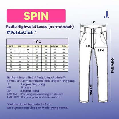 JINISO - Petite Straight Highwaist Jeans 104 SPIN