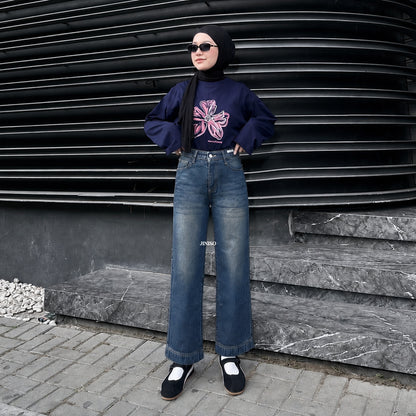JINISO - Petite Straight Highwaist Jeans 104 SPIN
