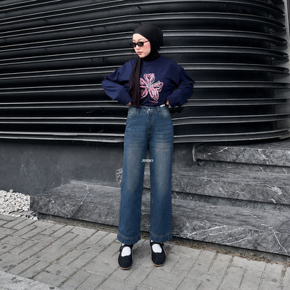 JINISO - Petite Straight Highwaist Jeans 104 SPIN