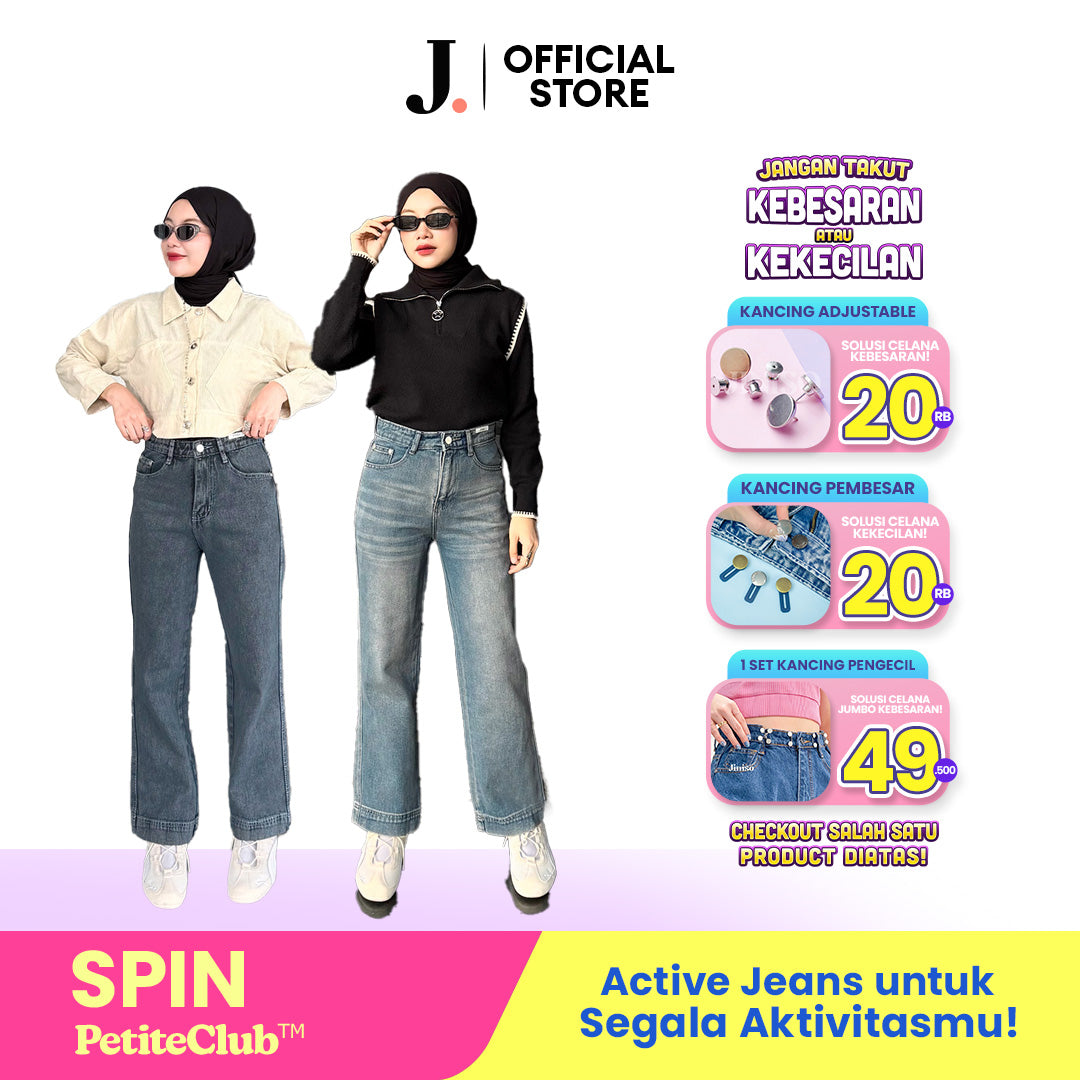 JINISO - Petite Straight Highwaist Jeans 103 SPIN