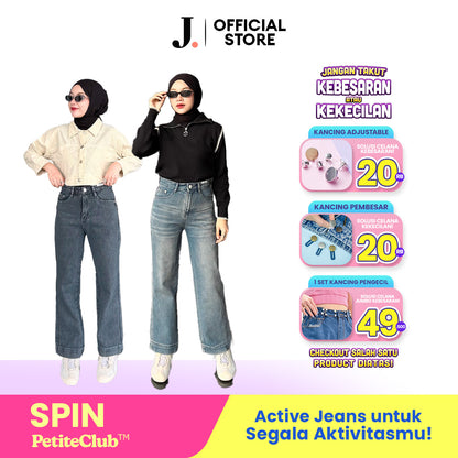 JINISO - Petite Straight Highwaist Jeans 103 SPIN