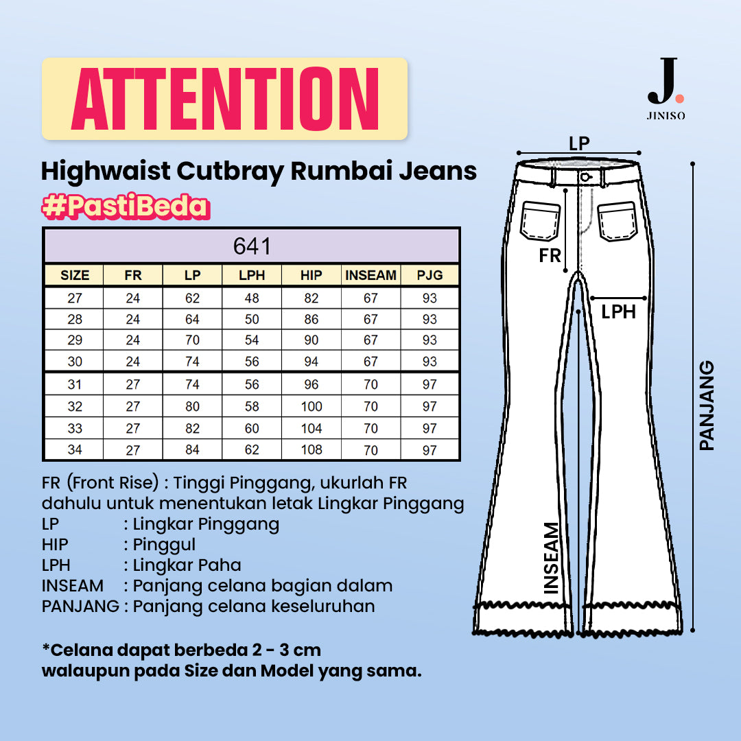 JINISO - HW Cutbray Raw Jeans 641 ATTENTION