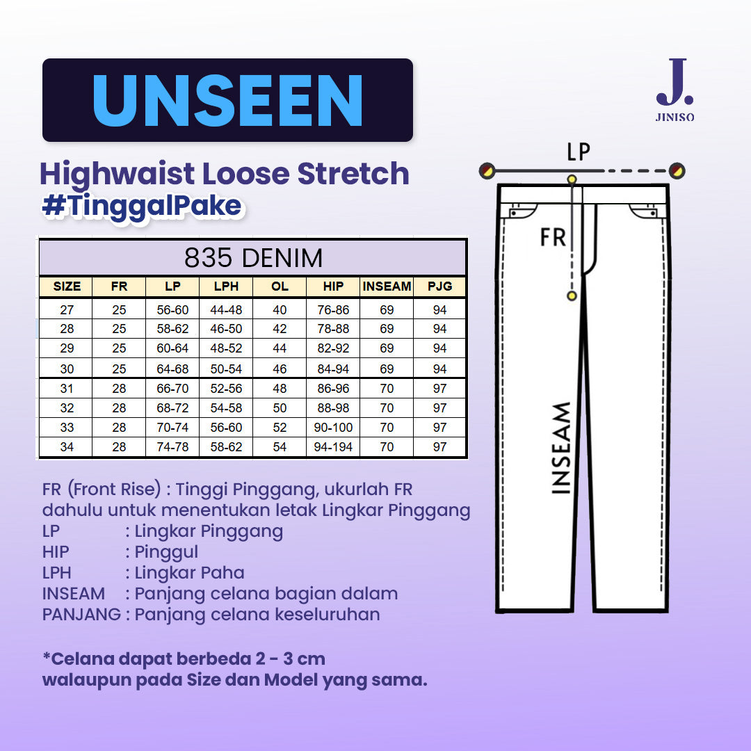 JINISO - Straight Jeans Loose Stretch Pria 835