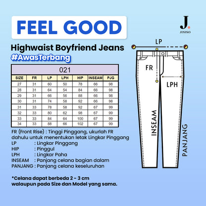 JINISO - Highwaist Boyfriend Jeans 021 FEEL GOOD