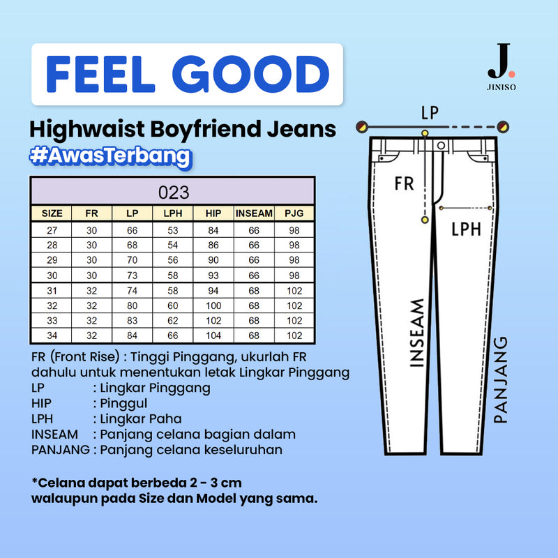 JINISO - Highwaist Boyfriend Jeans 023 FEEL GOOD