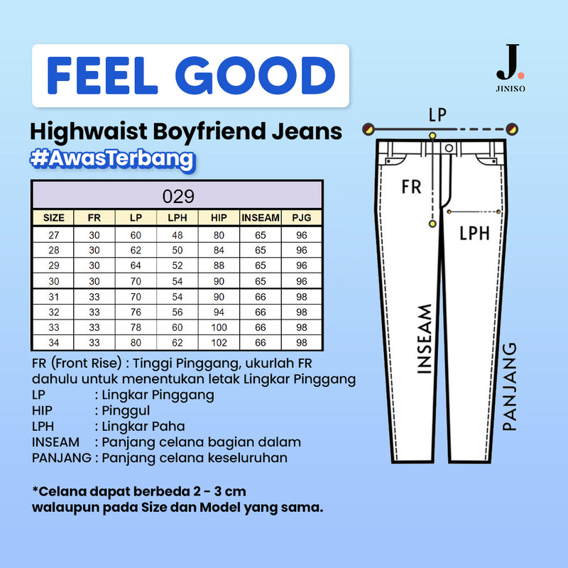 JINISO - Highwaist Boyfriend Jeans 029 FEEL GOOD