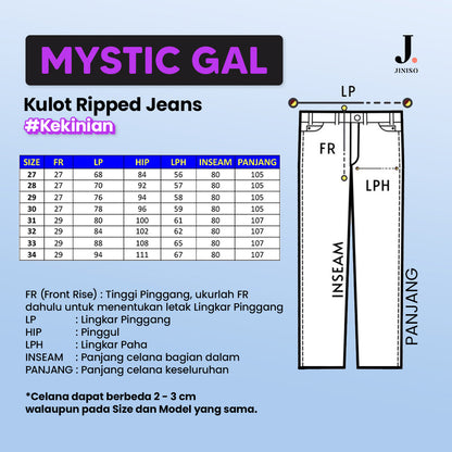 JINISO - Baggy Loose Jeans Pria Ripped 561