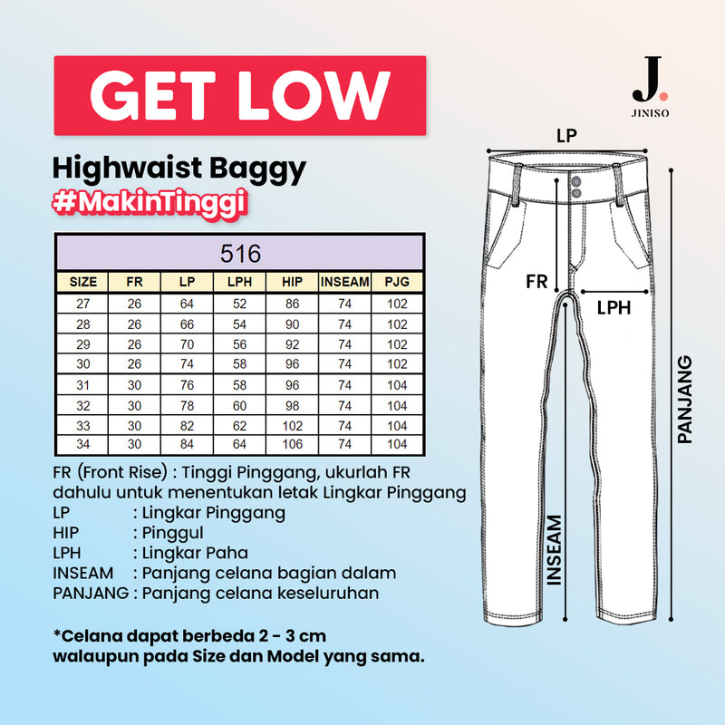 JINISO - Highwaist Baggy Jeans 516 GET LOW