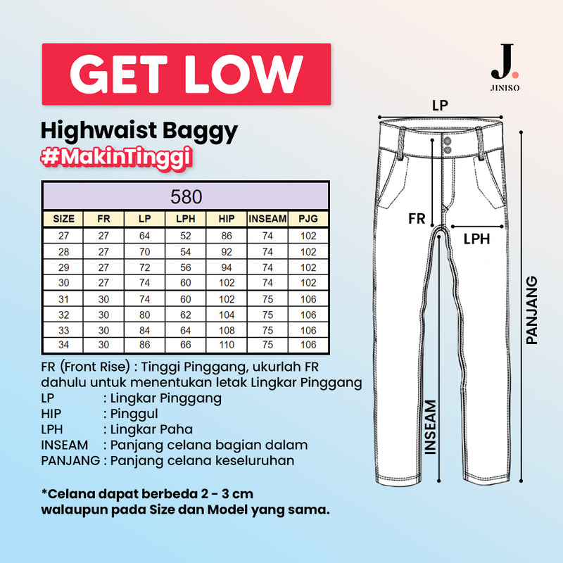 JINISO - Highwaist Baggy Jeans 580 GET LOW