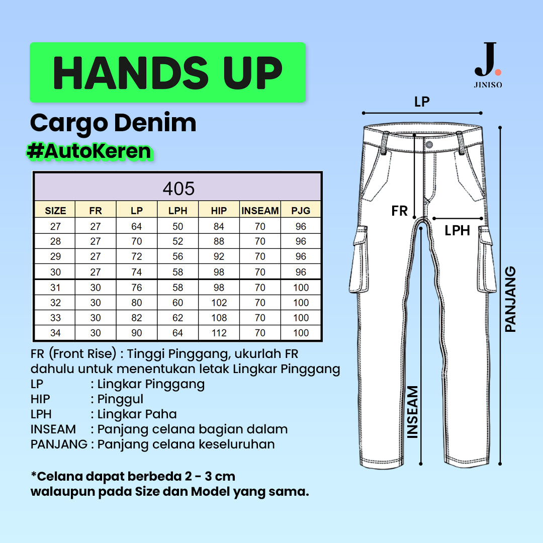 JINISO - Highwaist Cargo Loose Jeans 405 HANDS UP