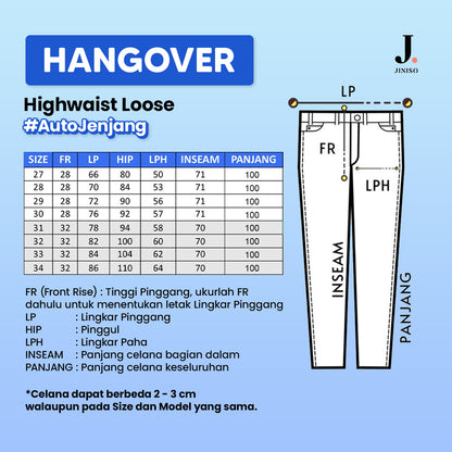 JINISO - Highwaist Loose Jeans 859 HANGOVER