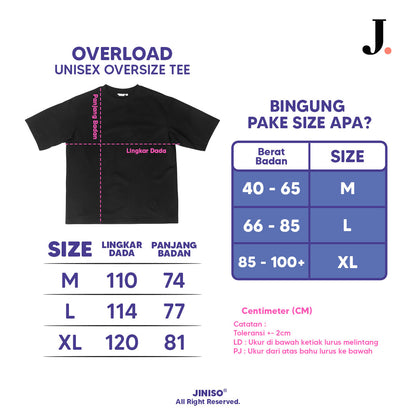 JINISO Kaos Oversize T-Shirt Touch The Sky