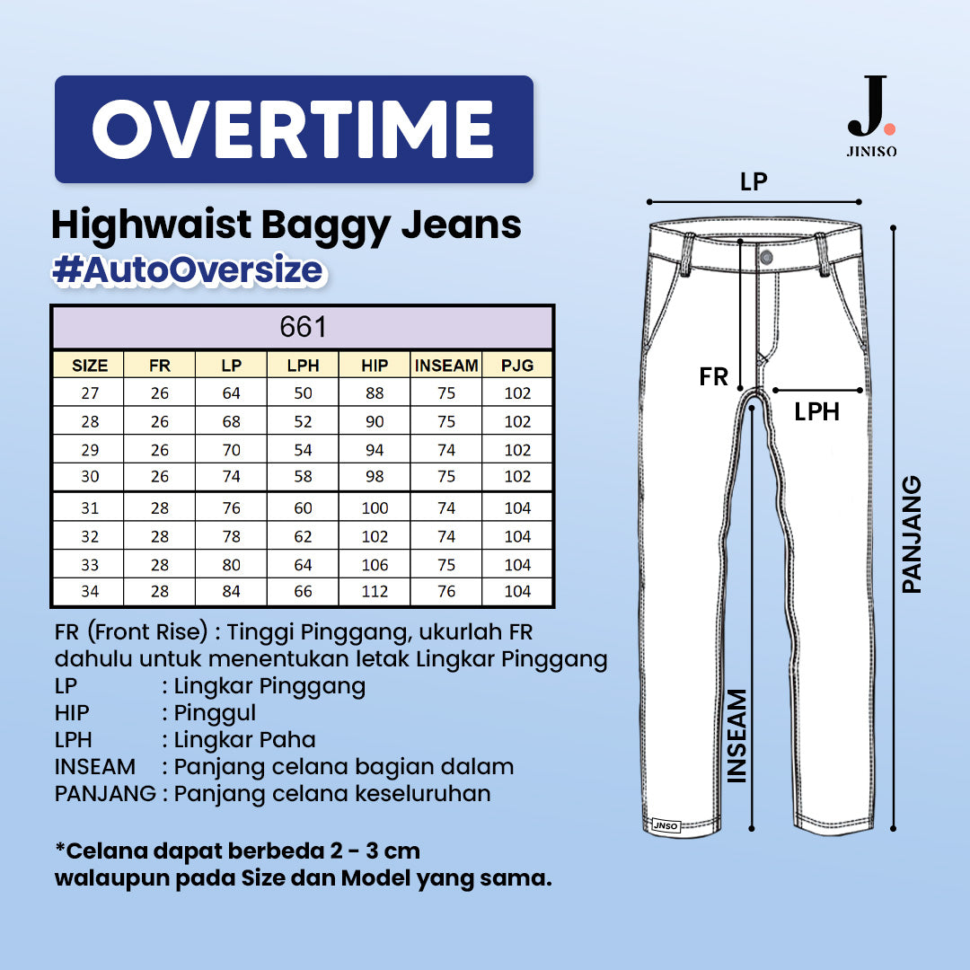 JINISO - Ultra Highwaist Baggy Loose Jeans 661 OVERTIME