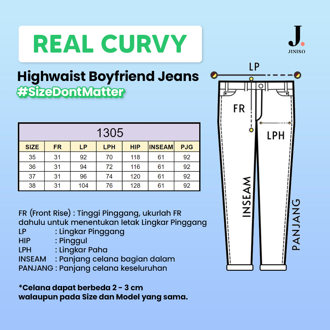 JINISO - Jumbo Boyfriend Jeans 1305 REAL CURVY