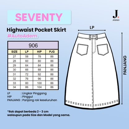 JINISO - Highwaist Rok Mermaid Jeans Panjang 906 SEVENTY