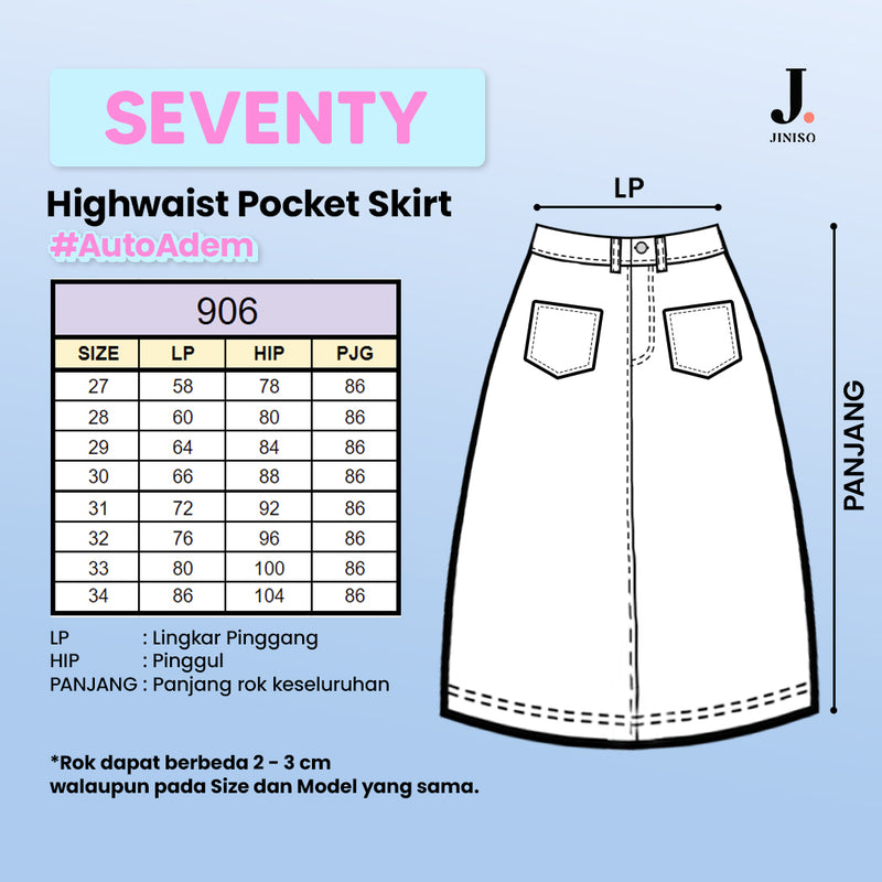 JINISO - Highwaist Rok Mermaid Jeans Panjang 906 SEVENTY