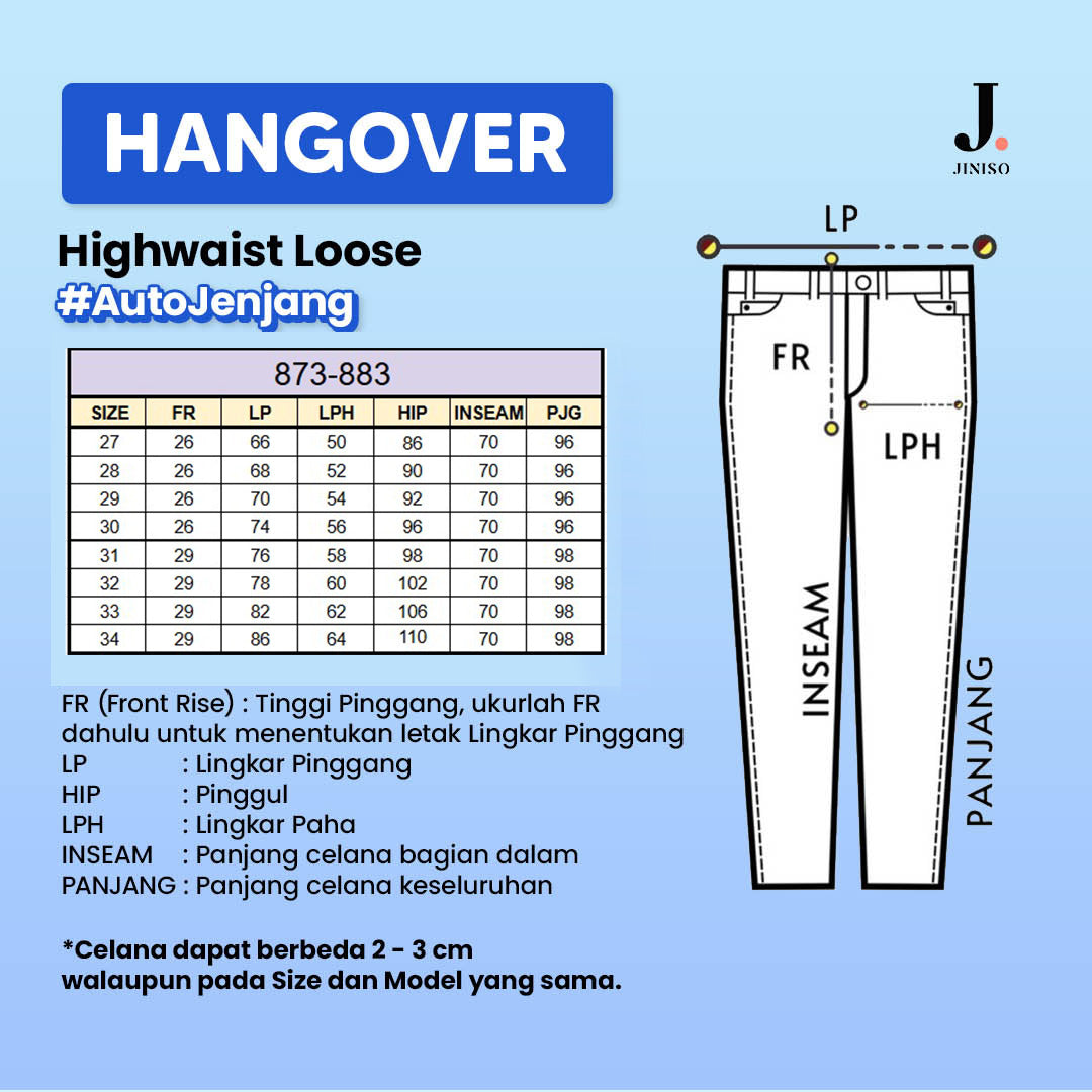 JINISO - Highwaist Loose Jeans 873 HANGOVER