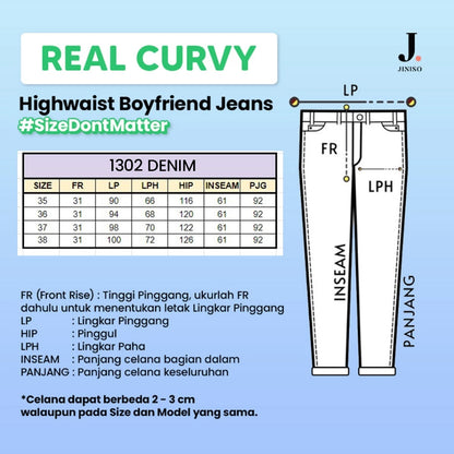 JINISO - Big Size Boyfriend Denim Jeans Pria 1302
