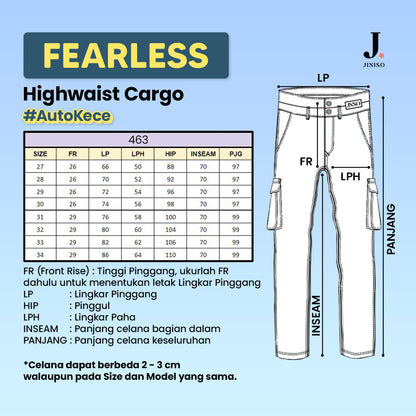 JINISO - Highwaist Cargo Loose Jeans 463 FEARLESS