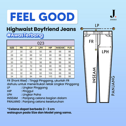 JINISO - Highwaist Boyfriend Jeans 023 FEEL GOOD