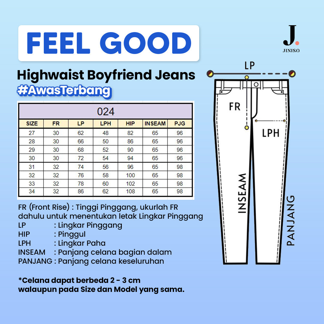 JINISO - Highwaist Boyfriend Jeans 024 FEEL GOOD