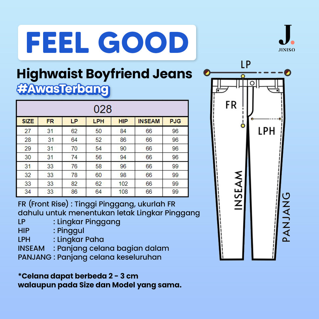 JINISO - Highwaist Boyfriend Jeans 028 FEEL GOOD