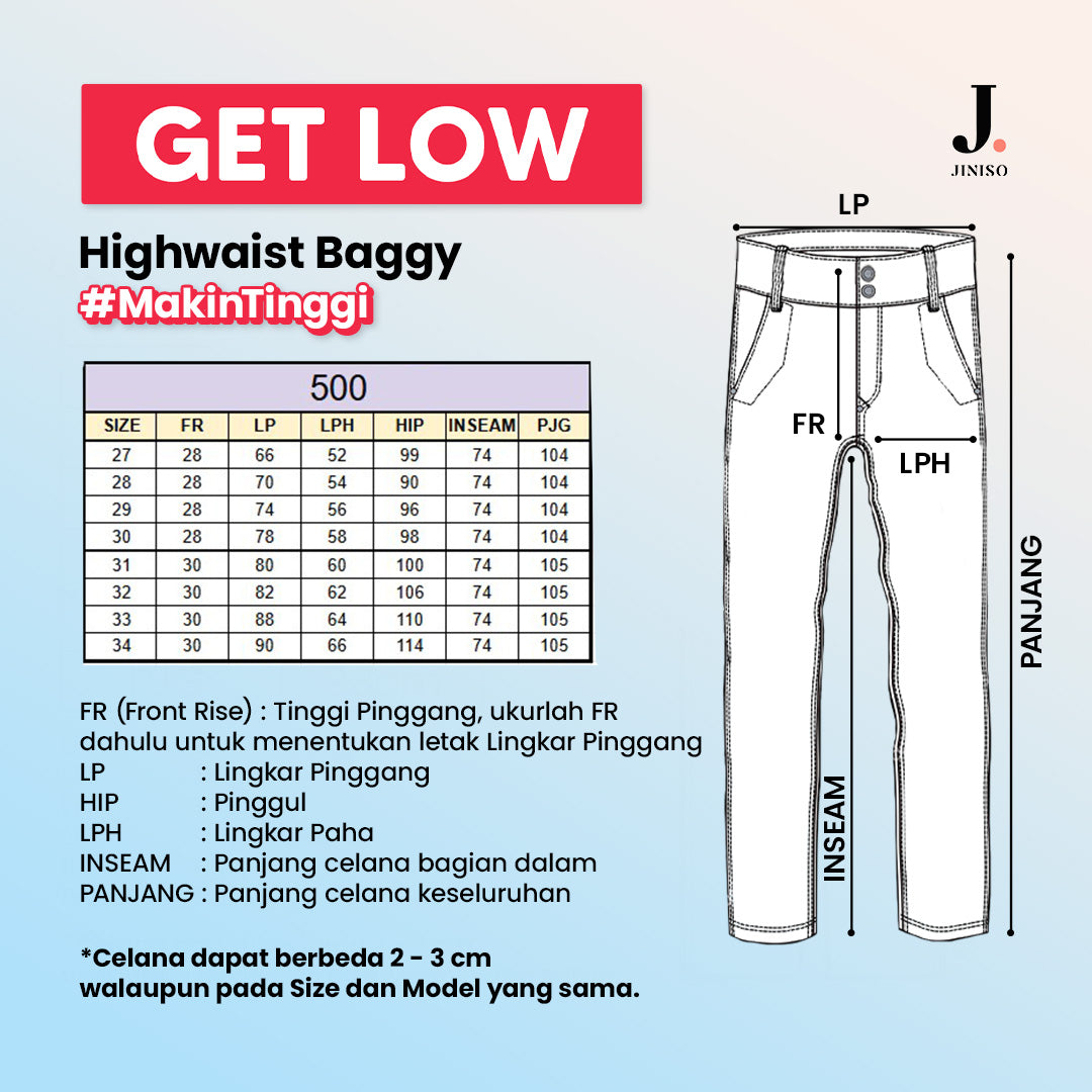 JINISO - Highwaist Baggy Jeans 500 GET LOW