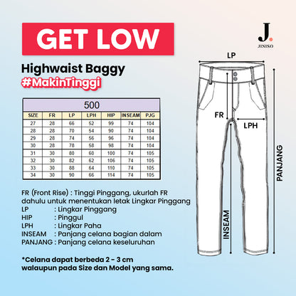 JINISO - Highwaist Baggy Jeans 500 GET LOW