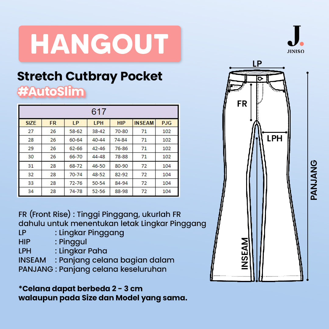 JINISO - Ultra Highwaist Cutbray Stretch Jeans 617 HANGOUT