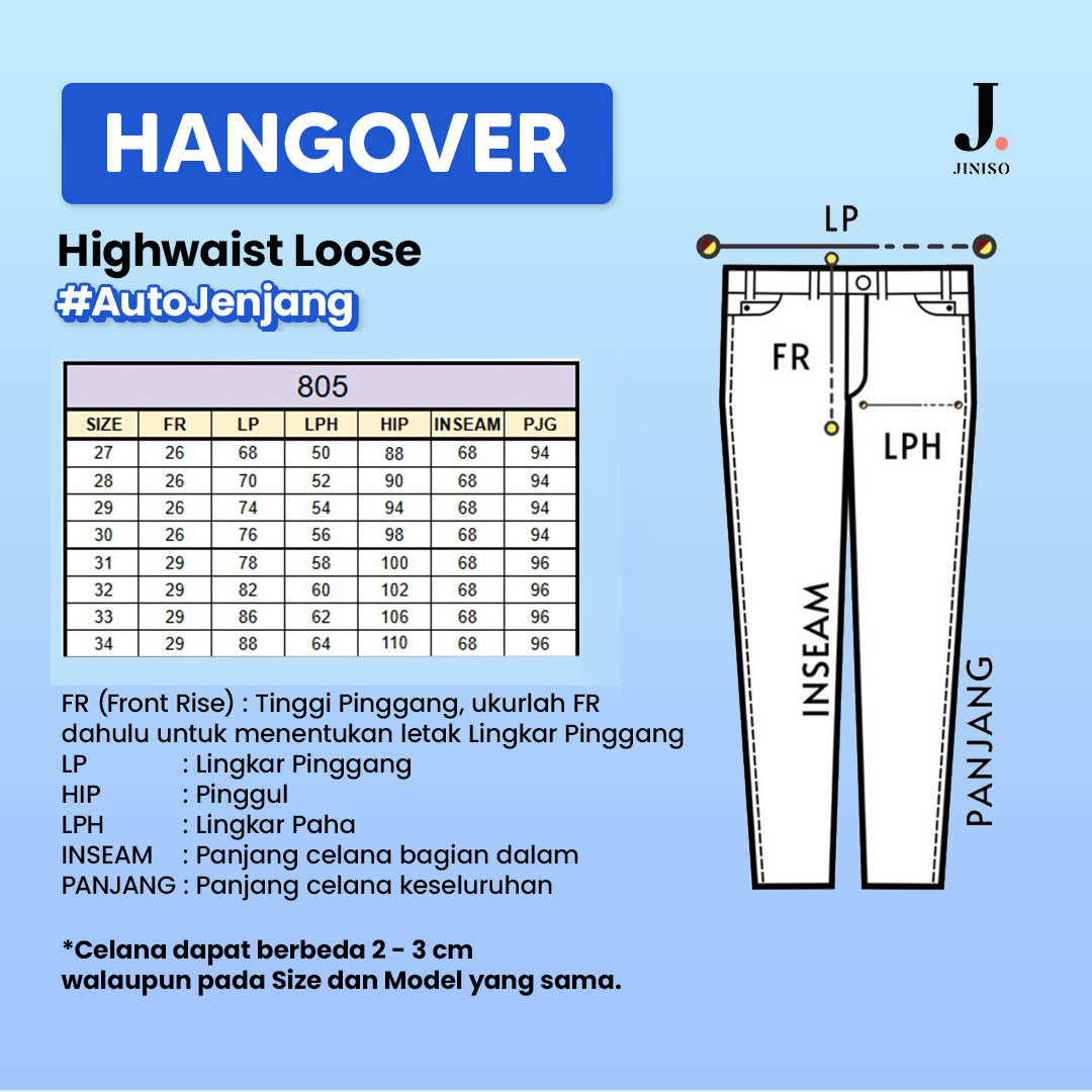 JINISO - Highwaist Loose Jeans 805 HANGOVER