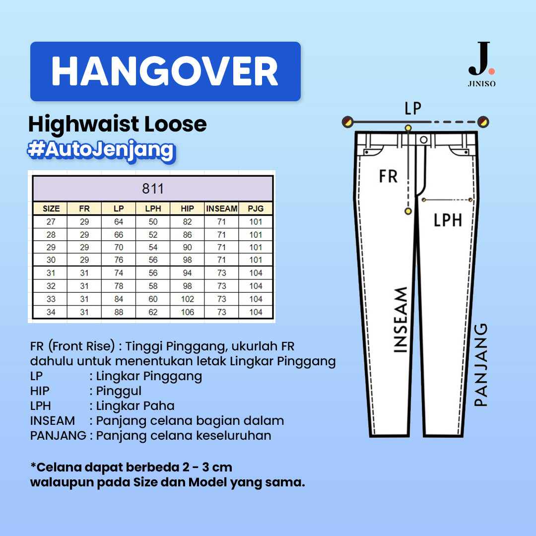 JINISO - Highwaist Loose Jeans 811 HANGOVER