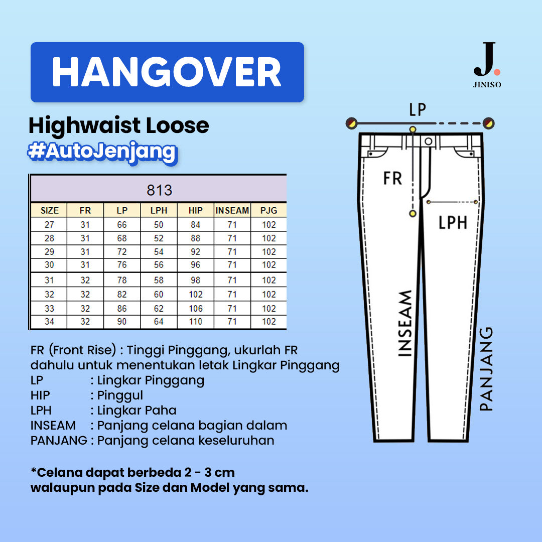 JINISO - Highwaist Loose Jeans 813 HANGOVER