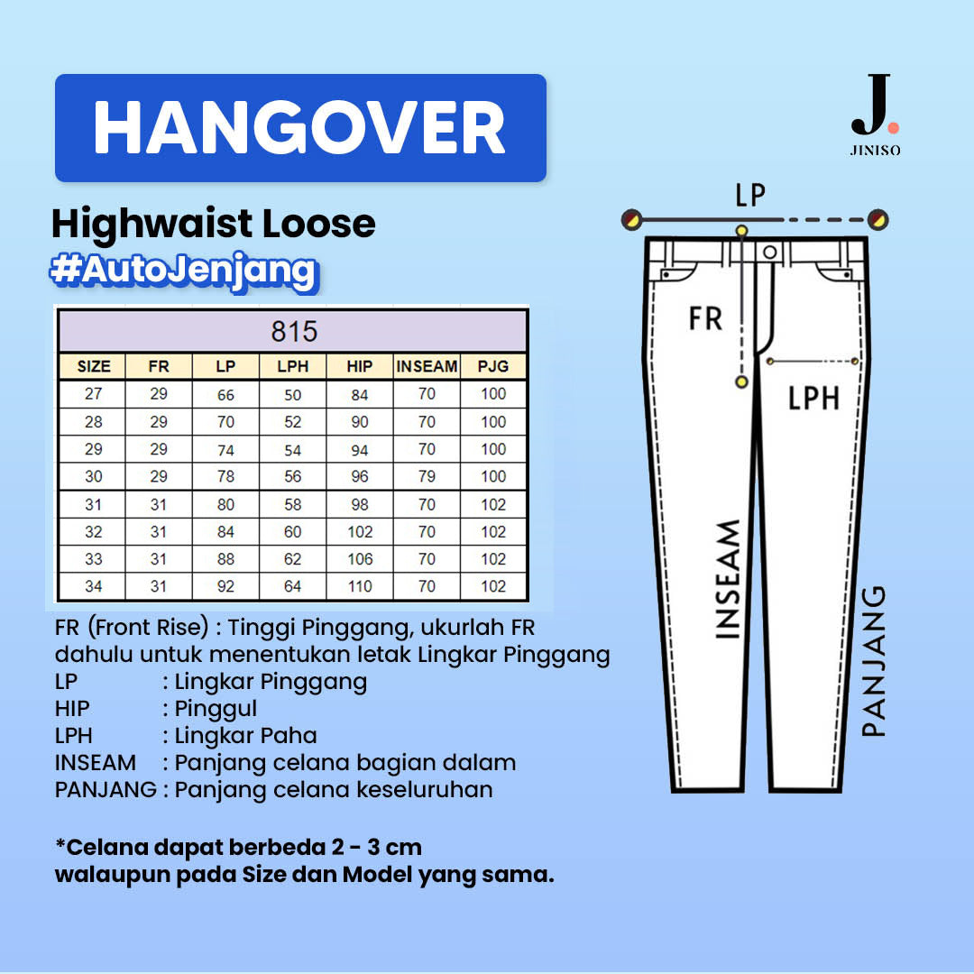 JINISO - Highwaist Loose Jeans 815 HANGOVER