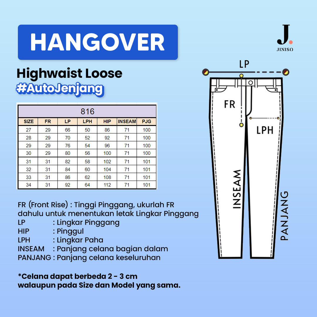 JINISO - Highwaist Loose Jeans 816 HANGOVER