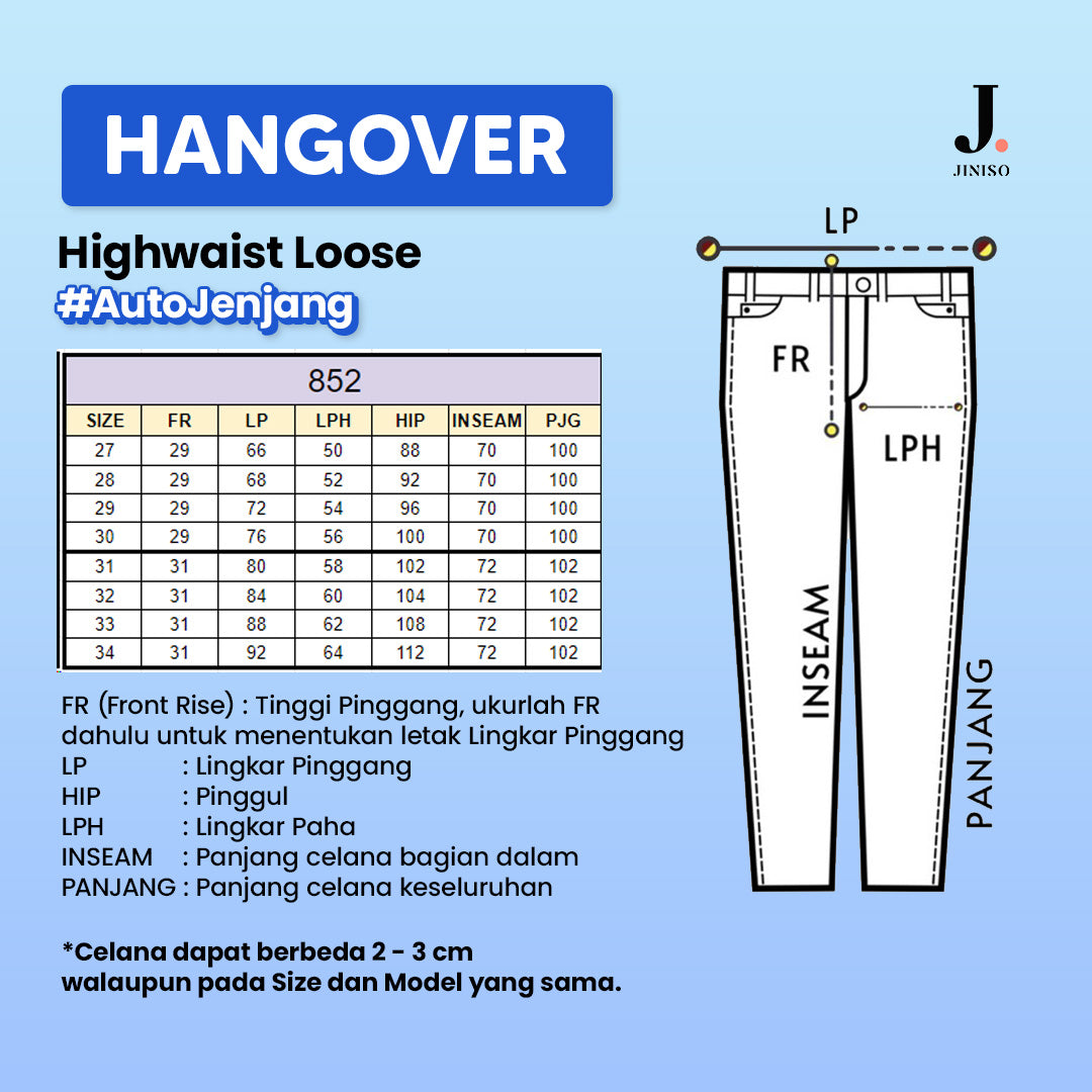 JINISO - Highwaist Loose Jeans 852 HANGOVER