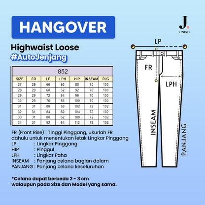 JINISO - Highwaist Loose Jeans 852 HANGOVER