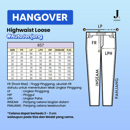 JINISO - Highwaist Loose Jeans 857 HANGOVER