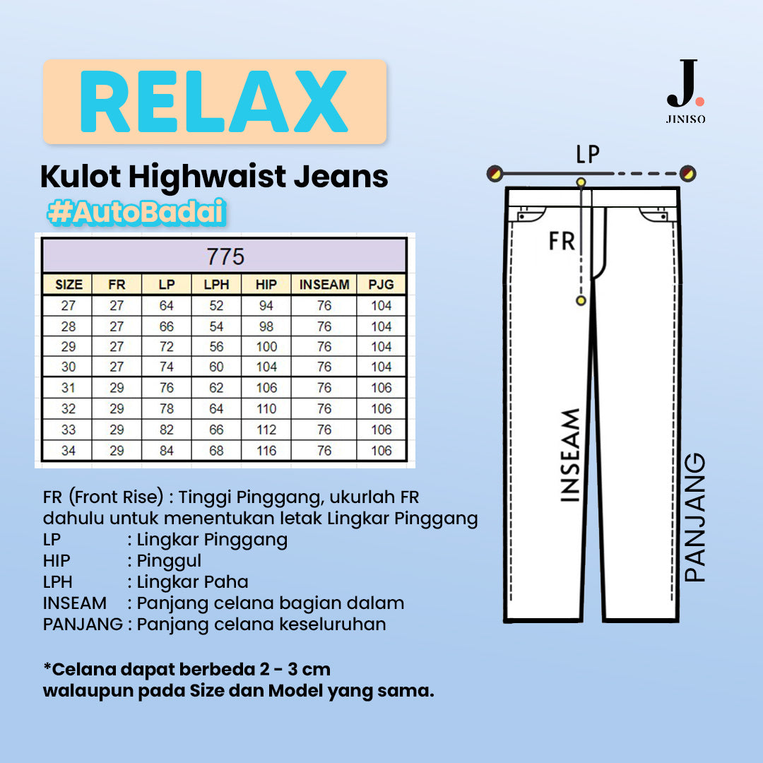 JINISO - Kulot Highwaist Jeans 775 RELAX