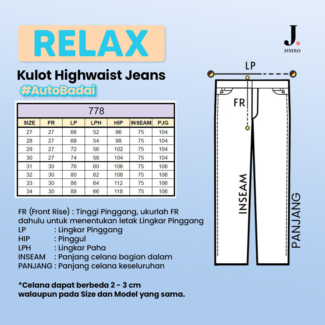 JINISO - Kulot Highwaist Jeans 778 RELAX