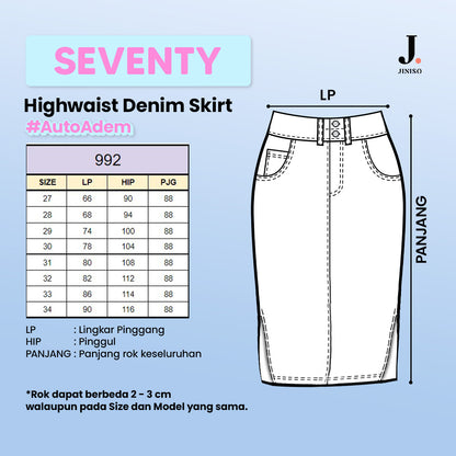 JINISO - Highwaist Rok Jeans Panjang 982 SEVENTY