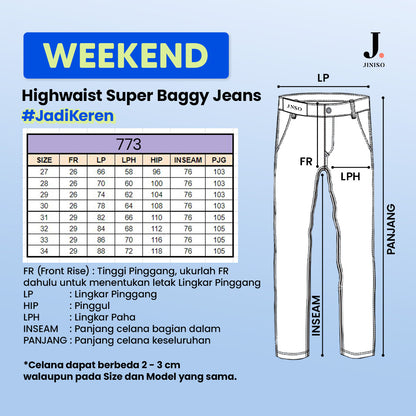 JINISO - Highwaist Oversize Baggy Loose Jeans 773 WEEKEND