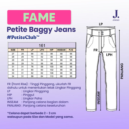 JINISO - Petite Highwaist Baggy Jeans 161 FAME